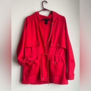 Marc by Marc Jacobs Bright Red Hooded Drawstring Utility Jacket 20p2p